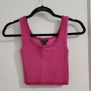 Wild Fable Pink Ribbed Crop Top